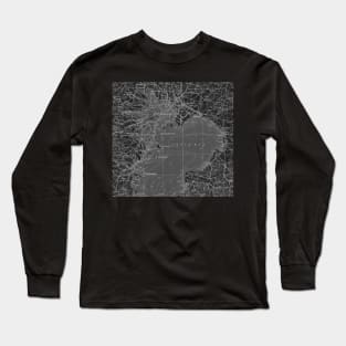 1950s Tokyo Map Long Sleeve T-Shirt